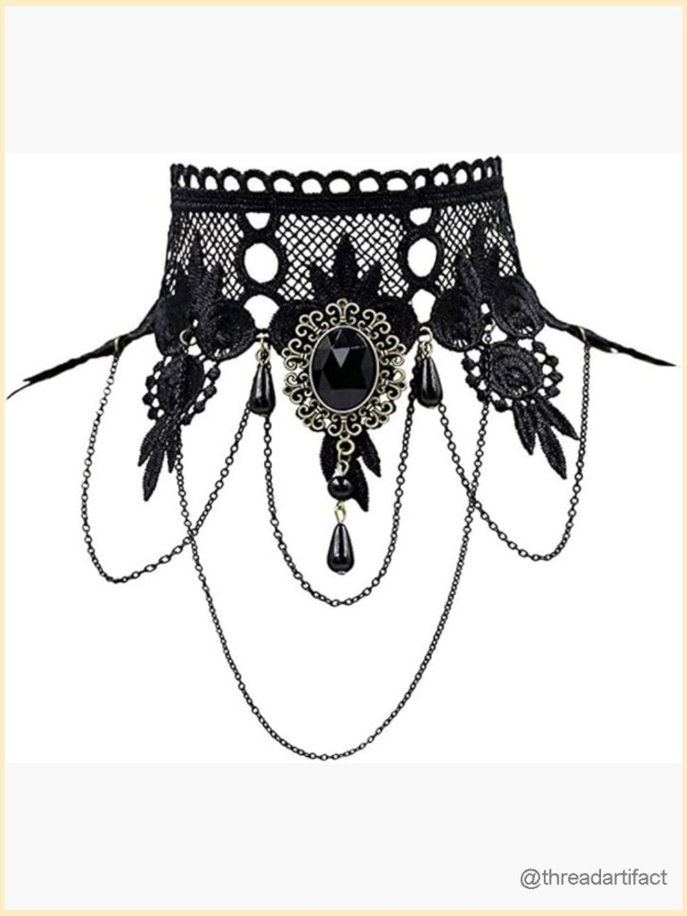 Gothic Lace Choker Necklace Vampire Steampunk Jewelry Halloween Costume